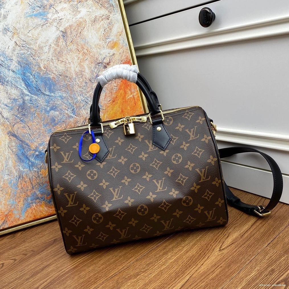 Official oldcobbler VUITTON BANDOULIERE LOUIS 30 SPEEDY 0809